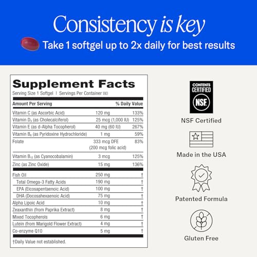 Image of EyePromise Restore Aging Eye Health Supplements, 180 Softgels