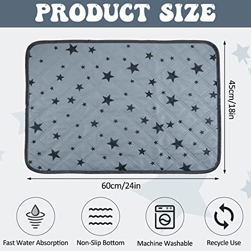 Namalu 8 Pcs Bulk Guinea Pig Pee Pad Reusable Washable Guinea Pig Cage Liners Fleece Bedding Absorbent Accessories Non Slip Mats for Cages with Star Patterns (18 x 24 Inch) - Image 2