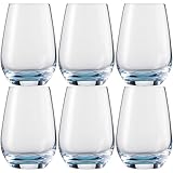 Herkunftsland:- Deutschland Schott Zwiesel Becher, Glas, blau, 28.7 x 19.6 x 13.3 cm, 6-Einheiten