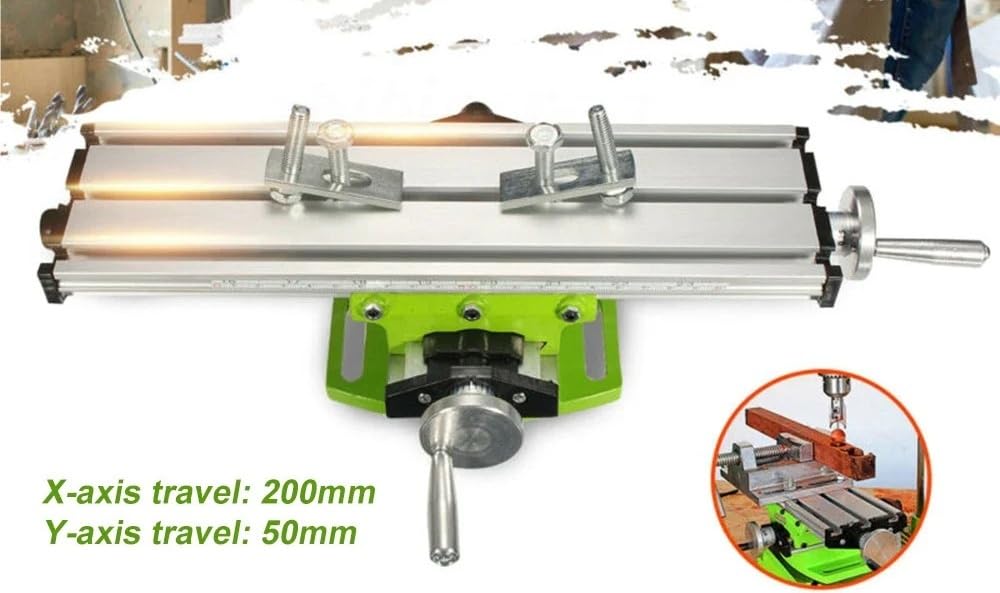 Tavolo da lavoro multifunzione for fresatrice, tavolo scorrevole di lavoro, morsa di regolazione, tavolo da lavoro con pinze a becco piatto