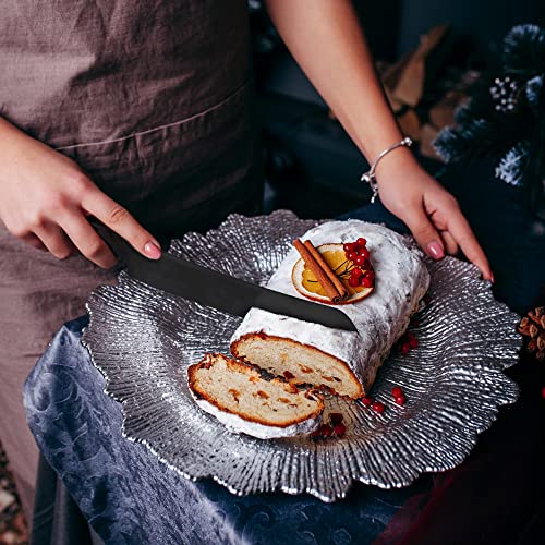 House & Cubby Cake Knife And Server Set - Matte Black Cake Cutting Set For Anniversary, Engagement, Birthday Parties - Elegant Wedding Cake Knife & Cake Serving Set - Perfect Registry Gift #TOP5