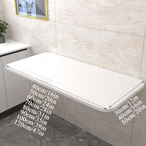 Table murale pliante au design polyvalent et élégant - Meuble flottant compact 30x40 - 3