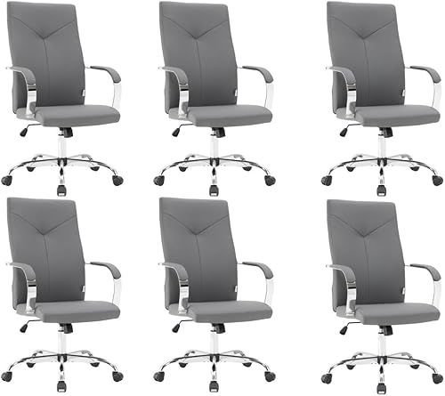 Miniatura 25 de LeisureMod Sonora - Silla de oficina ejecutiva ergonómica de cuero con respaldo alto y altura ajustable y giratorio para el hogar y la oficina Negro