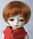 Jusuns Doll Wigs D28053 6-7inch 16-18CM Enfanct Baby Boyish Cut Synthetic Mohair BJD Hair 1/6 YOSD Doll Accessories (L.t Carrot SM8)