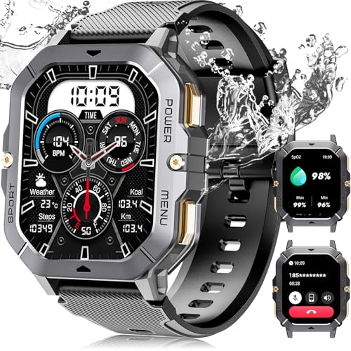 OUKITEL Reloj Inteligente Hombre,2.02" Smartwatch Hombre con Llamadas Bluetooth, Smartwatch con Notificaciones de mensajes,Oxímetro, Pulsómetro, Monitor de Sueño,100+ Modos Deportivos para Android iOS