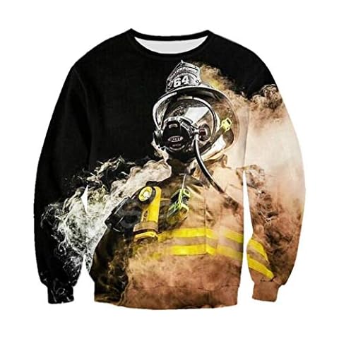 Firefighter Harajuku 3Dprint Tracksuit Fashion Hoodies Men Cover