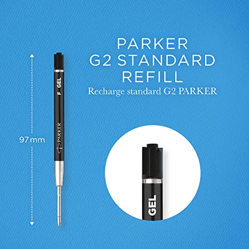 Parker Gel Pen Refill | Fine Tip (0.5Mm) | Black Quink Ink | 2 Count #TOP2