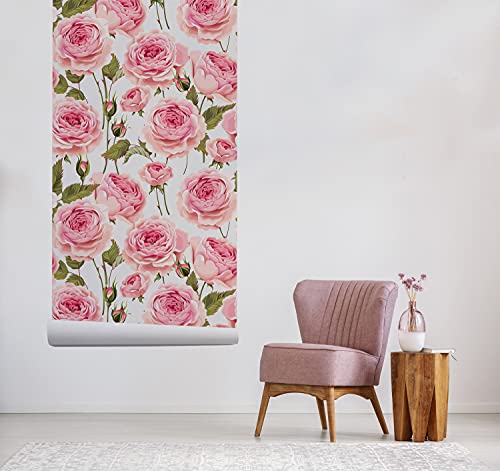 Papier peint roses anglaises lavable pour protéger et décorer les murs de cuisine - 5