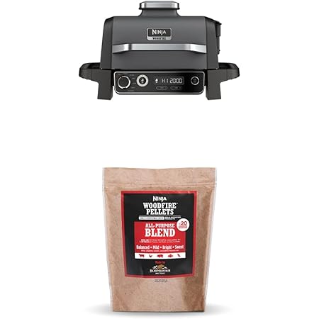 Ninja OG701 Woodfire Outdoor Grill, 7-in-1 Master Grill, BBQ Smoker