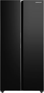Cookology CSBS460BK 460 Litre Freestanding American Side-by-Side Fridge Freezer, Frost Free, Adjustable Temperature Control with Super Freeze Setting - In Black