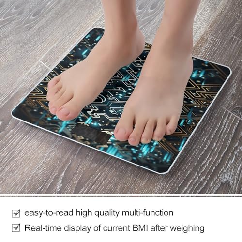 Báscula digital de baño con patrón codificado y superficie de vidrio templado miniatura 5