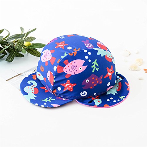 Vine Kinder Badebekleidung Baby Mädchen Badeanzug UV Schutz mit Sonnenschutz Mütze Badekappe Langarm Kinderbadeanzug Schwimmkleidung UPF 50+ Einteiliger Reißverschluss
