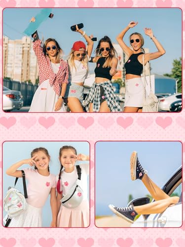 junebrushs 28pcs girl pink power brooch pins pink ribbon lapel pins for women girl power clothes preppy decorations accessories