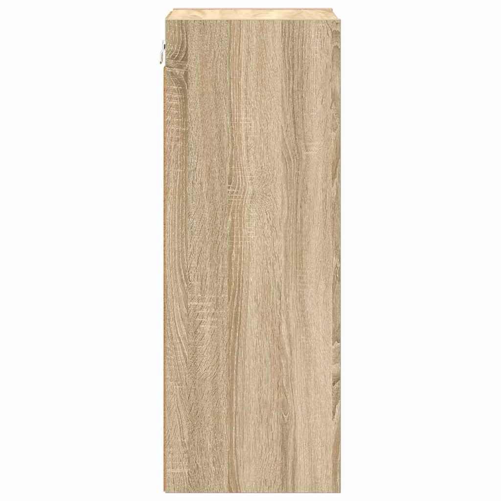 Armadietto sospeso in rovere Sonoma, 30 x 29,5 x 80 cm, moderno mobile da cucina con spazio e ripiano per riporre e ordinare in cucina, bagno o cantina