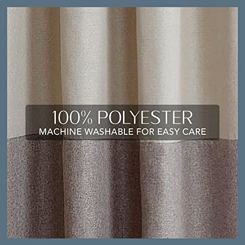 Elrene Home Fashions Braiden Color-Block Blackout Window Curtain, Single Panel, 52 In X 95 In (1 Panel), Linen #TOP4