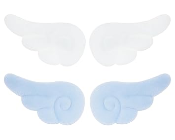 Penta Angel Wings Hair Clips 4Pcs Cute Cartoon Wing Hairpin Hair Barrettes for Women Halloween Party Dress Up Costume Decoration White, Blue
