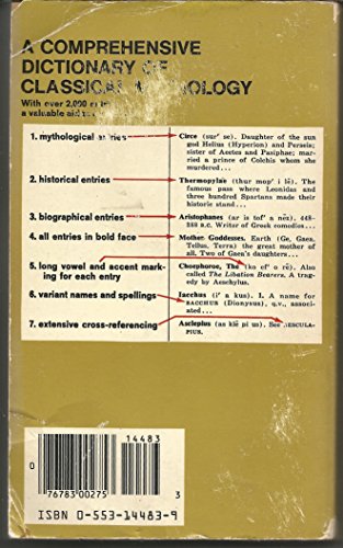 Dictionary of Classical Mythology 0553238922 Book Cover