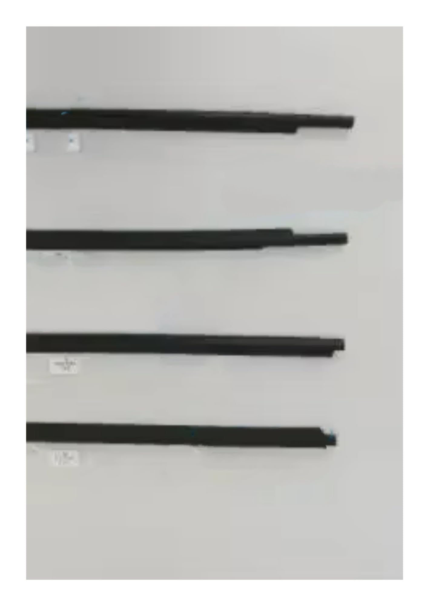 for Toyota for Corolla 2003-2008 Protector Weatherstrip for Glass Laminate 75720-02120 4 Pieces Chrome Or Black Windows Out Rubber Car Door Seal Protector(Black)