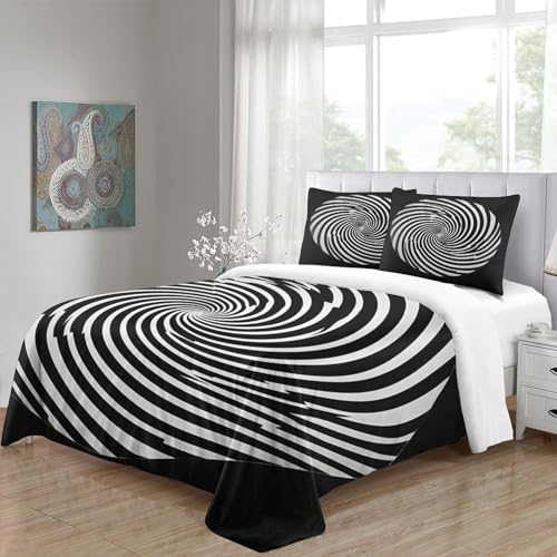 Housses de couettes super king en art abstrait 3D avec finitions soignées en microfibre - 6
