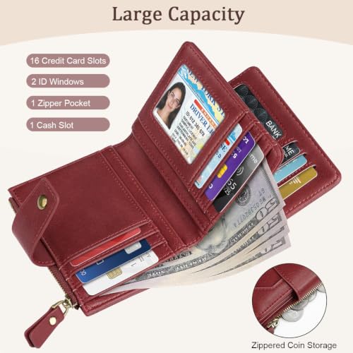 Image of Small Womens Wallet Billfold RFID Credit Card Holder Ladies Purse