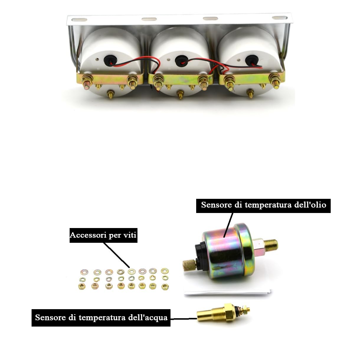 Manometro Olio Per Auto Da 52 Mm - Universale, 12V, Misura 0-100 PSI, Facile Da Installare - Foto 5