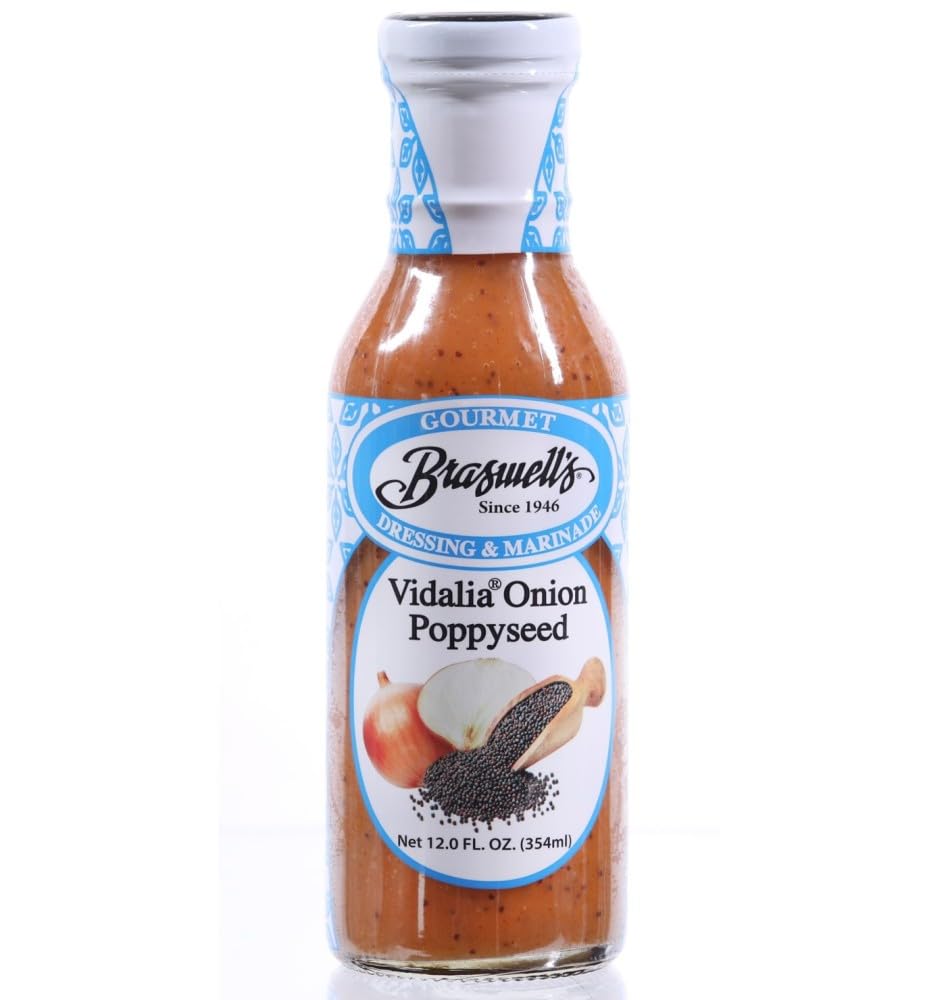 Braswell’s Gourmet Salad Dressing – Small-Batch, Renowned Specialty, Made in USA, Since 1946 (12 Ounce, Vidalia Onion Poppyseed)