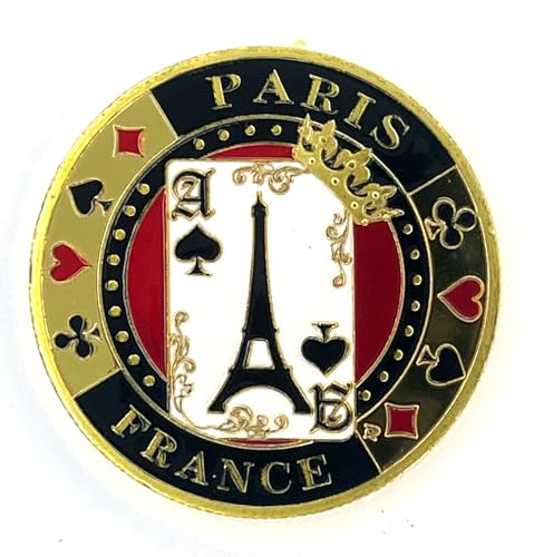 AXLorange Pokerguard Paris France – Poker Card Guard de metal – Protección para cartas de póquer – Accesorios de póquer para Texas Hold'em y juegos de cartas
