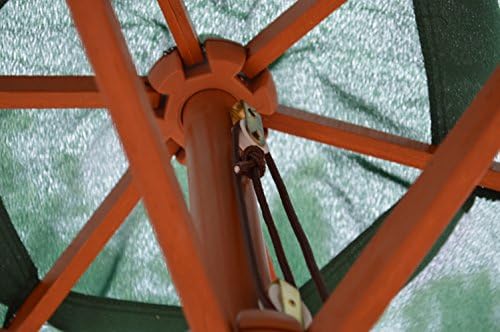 Samuel ALEXANDER 2.4m Wooden Parasol 38mm Shaft & Pulley - Green