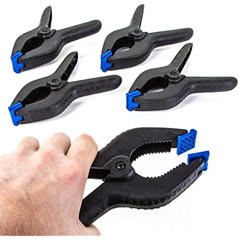 5X Large White Hinge Spring Clamps with Grip Cover