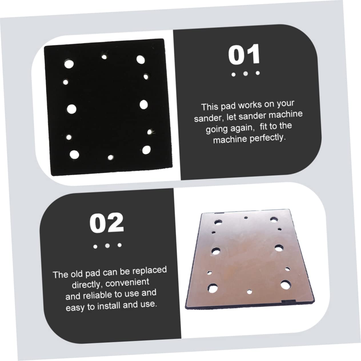 4pcs Sander Plate Replacement Backing Pad Compatible Easy to Install Sanding for Electric and Tear-Resistant Design