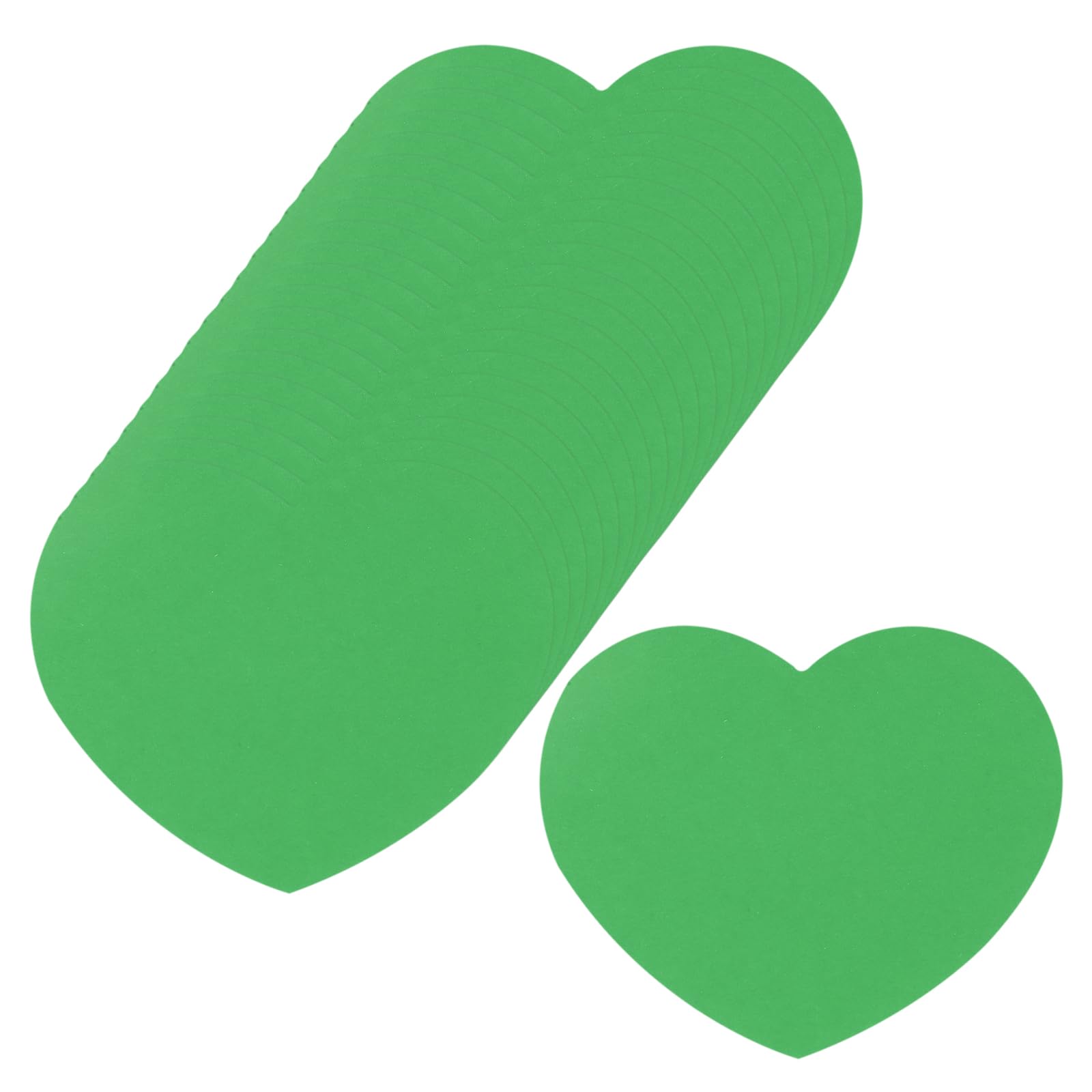 sourcing map 100Pcs Heart Cutouts Paper 2.5x3 Inch Heart-Shape Cards for Valentines Day DIY Craft Art Project Home Decorations Bulletin Board Green โ image 1