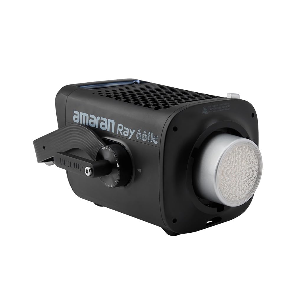 Amaran Ray 660c RGBWW LED Videoleuchte, 660W Leistungsstarkes Full-Color COB Studio-Licht, All-in-One Design mit integriertem Netzteil, IP54 Wetterfest, 2.300K-10.000K, OmniColor Engine, App/DMX | Bowens Mount, 2300K-10000K, Netzbetrieb, DMX, Sidus Link A