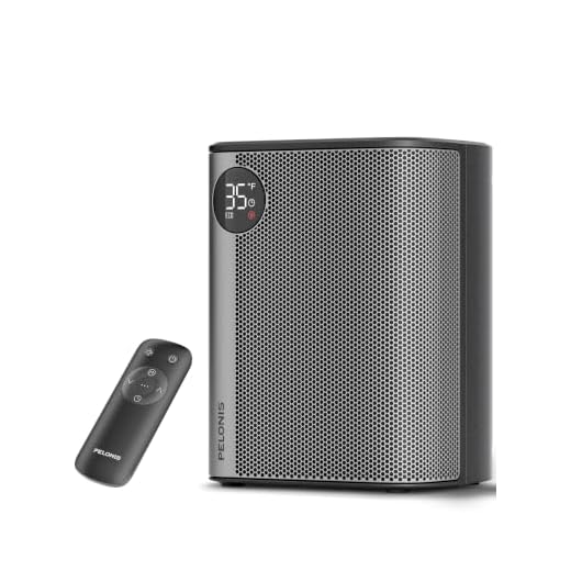 PELONIS 1500W Small Ceramic Space Heater with Remote for Bedroom, Office