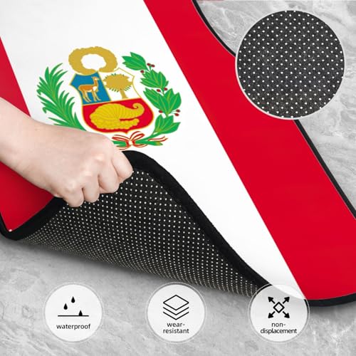 Tapis de voiture drapeau Pérou pour rénover et protéger la moquette - 2