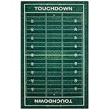Mohawk Home Kids Sports Playroom Area Rug, Football Yards Green (3'4' x 5')