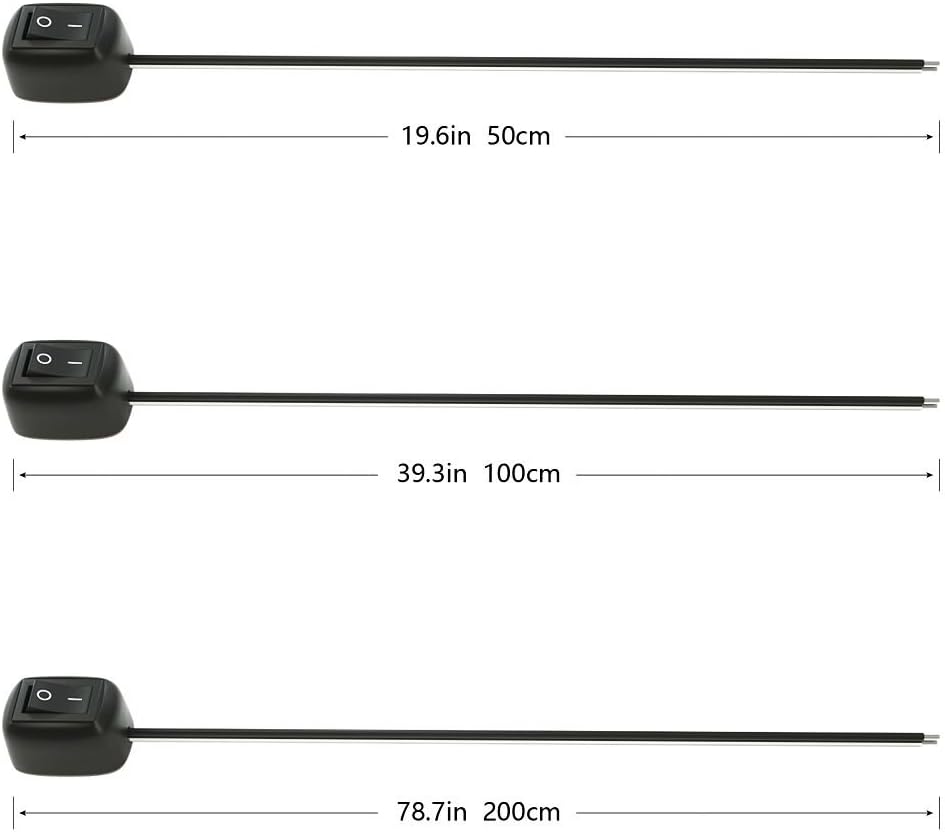 Jtron Car DIY Switches Water Drop Shape Button Switches Off/ON DC 12V AC 250V/6A 125V/10A 12v Surface Mount Switch for Fog Lights,DRL,LED Light Bar,etc(Cable:19.6"in) : Automotive
