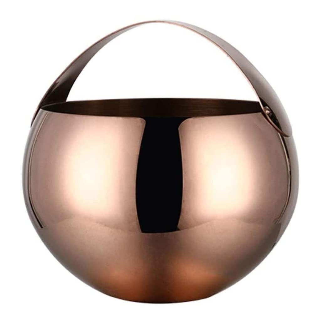 Cubo de hielo de acero inoxidable para vino y champán, 2 L, enfriador duradero y elegante para fiestas y eventos