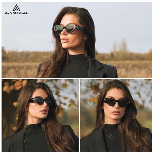 Vintage Cat Eye Sunglasses for Women Trendy Cateye Frame Sunnies AP37202