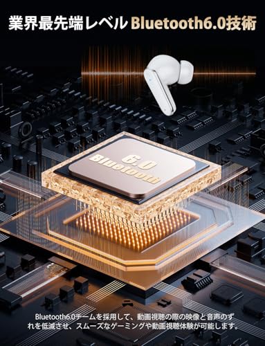 ワイヤレスイヤホン bluetooth イヤホン LED残量表示 AIスマート ENC通話 最大60時間再生 IPX7防水2026年最新Bluetooth6.0ノイズキャンセリング 低遅延 自動ペアリング ブルートゥースイヤホン 快適な装着感 超軽量 小型 音漏れゼロ Type-C急速充電 左右独立型 タッチ操作 iPhone/Android対応 WEB会議/通勤/通学/ゲーム/スポーツ用