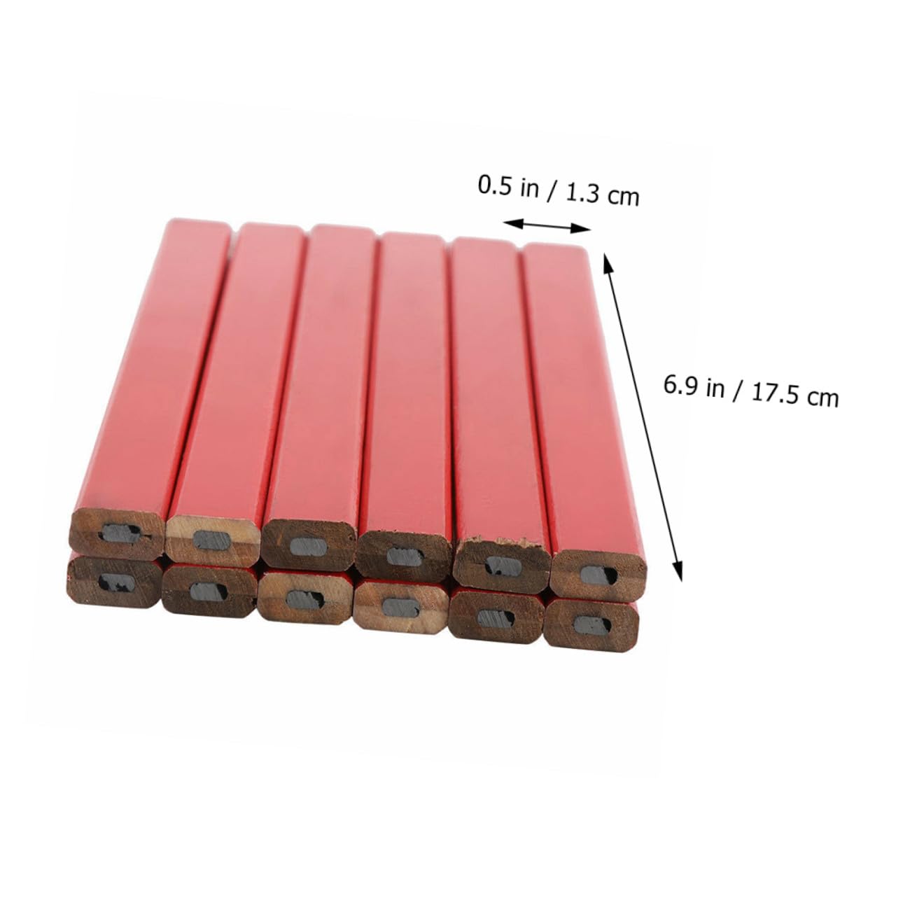 Uonlytech 72pièces Crayon à Bois Octogonal Pour Charpentier Mine Dure Marqueur Pour Travaux Bois Et Surfaces Rugueuses
