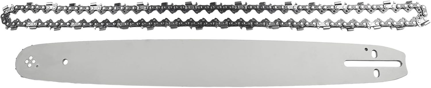 18" Chainsaw Guide Bar And Chain Set, 0.325" Pitch,.058" Gauge,72 Drive Links,Steel Construction Accessory For 62CC/58CC/52CC Gas Chainsaw
