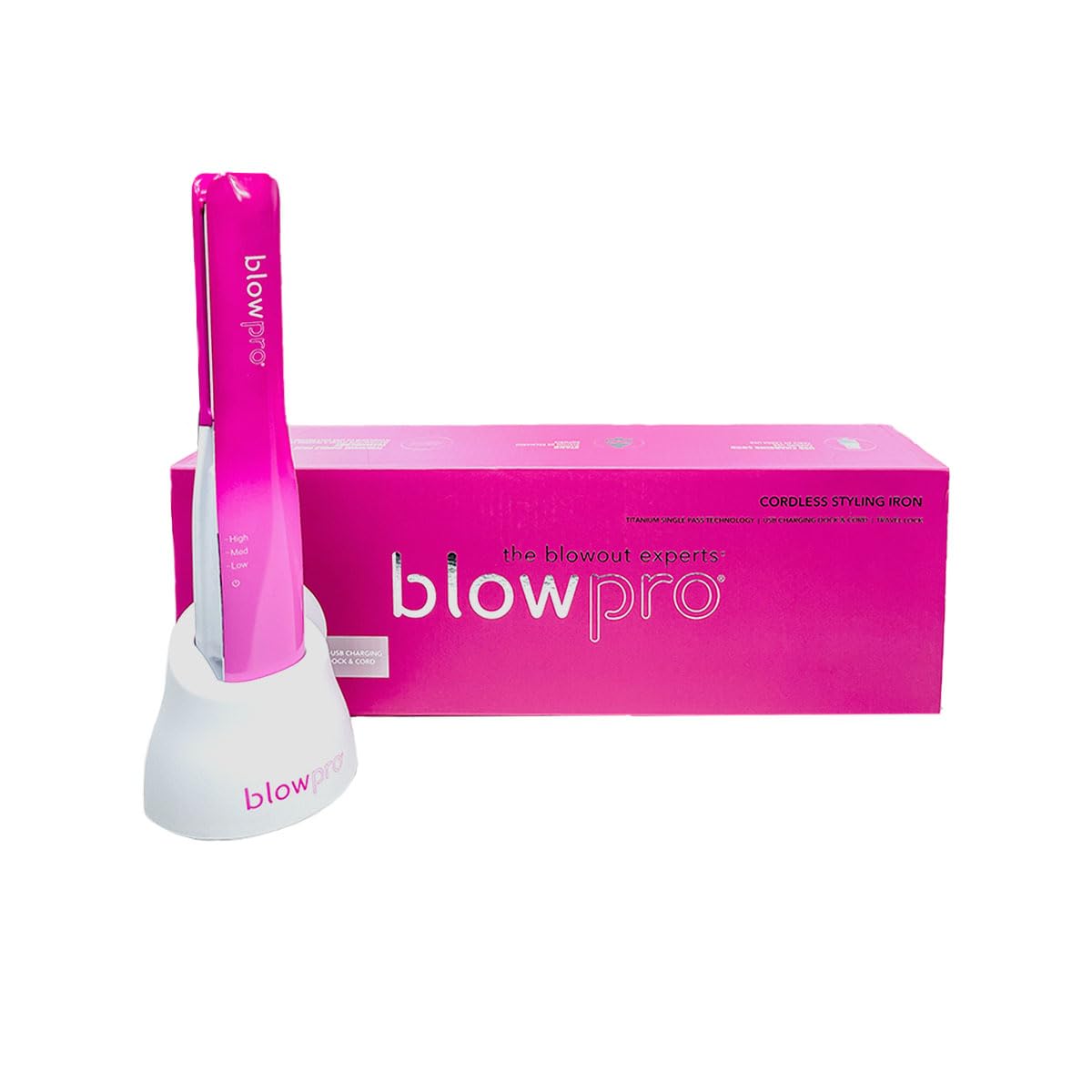 blowpro Cordless Styling Iron, Made to Travel, USB Rechargeable Iron, 1