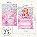 Beshoul Birthday Invitations Girl - Pink 8th Bday Invites with Envelopes(25-Count) - Rainbow Foil Fill-in Party Invite Cards for Party Supplies Favors Decorations - E02