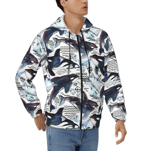 Sweat à capuche décontracté pour homme veste zippée manches longues EdWal