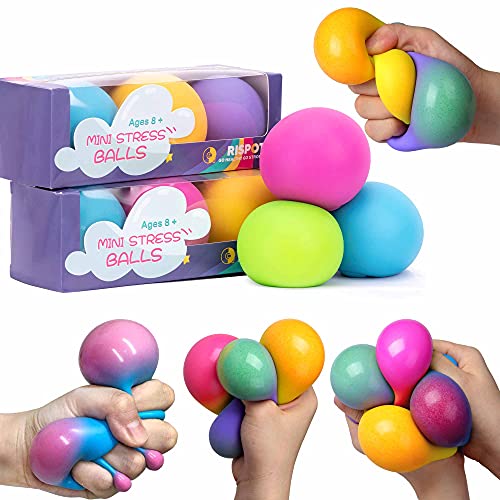 Stress Balls for Adults and Kids - 3pk Squishy Stress Ball Fidget Toys, Anti Stress Sensory Ball Squeeze Toys (Blue-Pink-Yellow) Stress Balls for Adults and Kids - 3pk Squishy Stress Ball Fidget Toys, Anti Stress Sensory Ball Squeeze Toys (Blue-Pink-Yellow)
