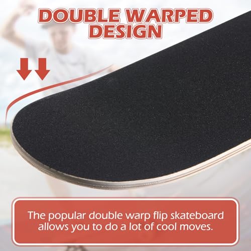 Meooeck 6 Pcs Blank Skateboard Decks for Art Painting 32 x 8 in, Wood Maple Skateboard Replacement 7 Ply Double Tail Plain Unfinished Skate Board with Sandpaper for Enthusiasts DIY Back School Gifts by Meooeck - Image 4