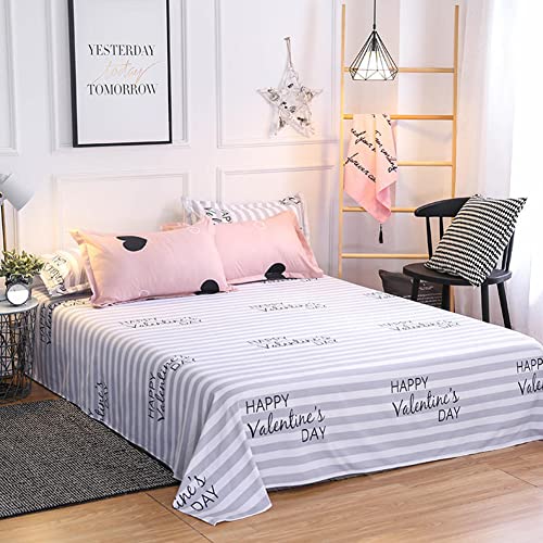 Vefadisa Pink Queen Duvet Cover Sets Heart Bedding Set 1 Duvet Cover 2 Pillow Sham 1 Flat Sheet Microfiber Cotton Zipper Closure Printed Bedding Sets For Boys Girls Teens(Without Comforter) #TOP4