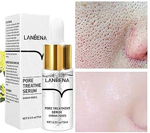 LANBENA Pore Skin Care Serum Facial Essence for Shrinking Pores + Relieving Dryness + Oil Control Firming + Moisturizing（New Packing）