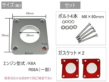 ラージサイズスロットル　R06Aエンジン搭載車用 高剛性&ライトウエイト。トレンドに沿ったコンパクトエンジン