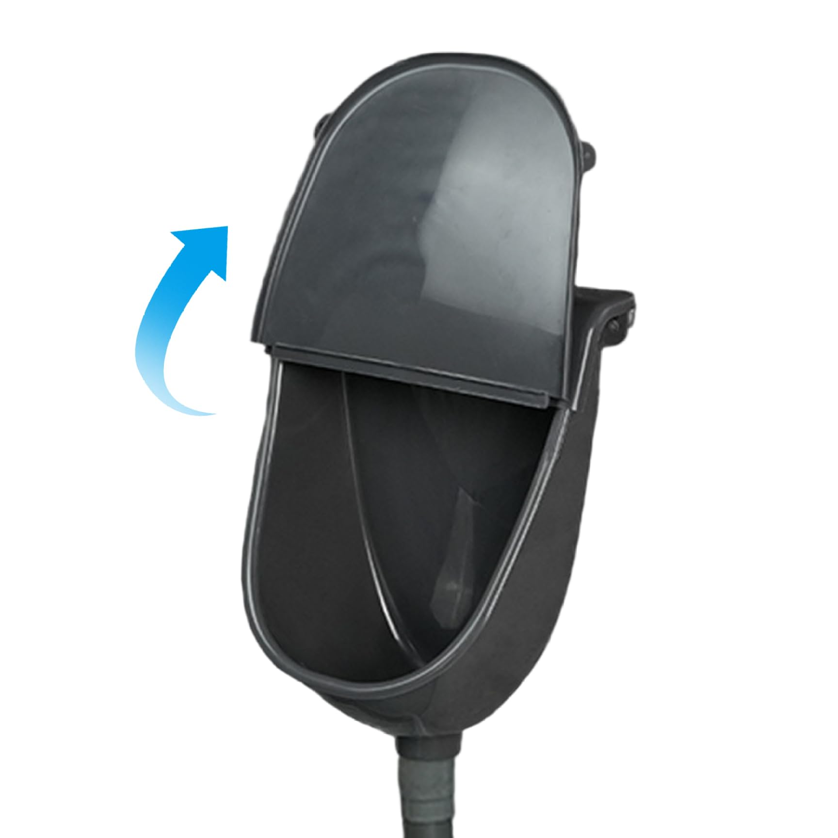 Urinoirs pour hommes, urinoir sans eau, urinoirs muraux en plastique anti-éclaboussures pour hommes avec couvercle et tuyau pour salle de bain, toilettes, maison, jardin, camping-car, gris, plastique